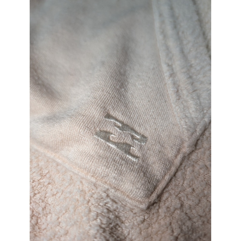 Billabong Womens Terry Cloth V-Neck Hoodie Pullover Peach Medium - Picture 5 of 6